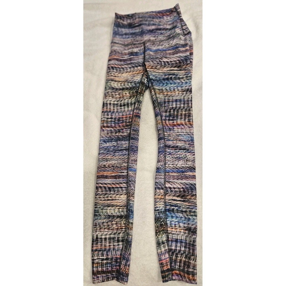 Lululemon Geometric Leggings Women Size 2 Multicolor Activewear Yoga Pants